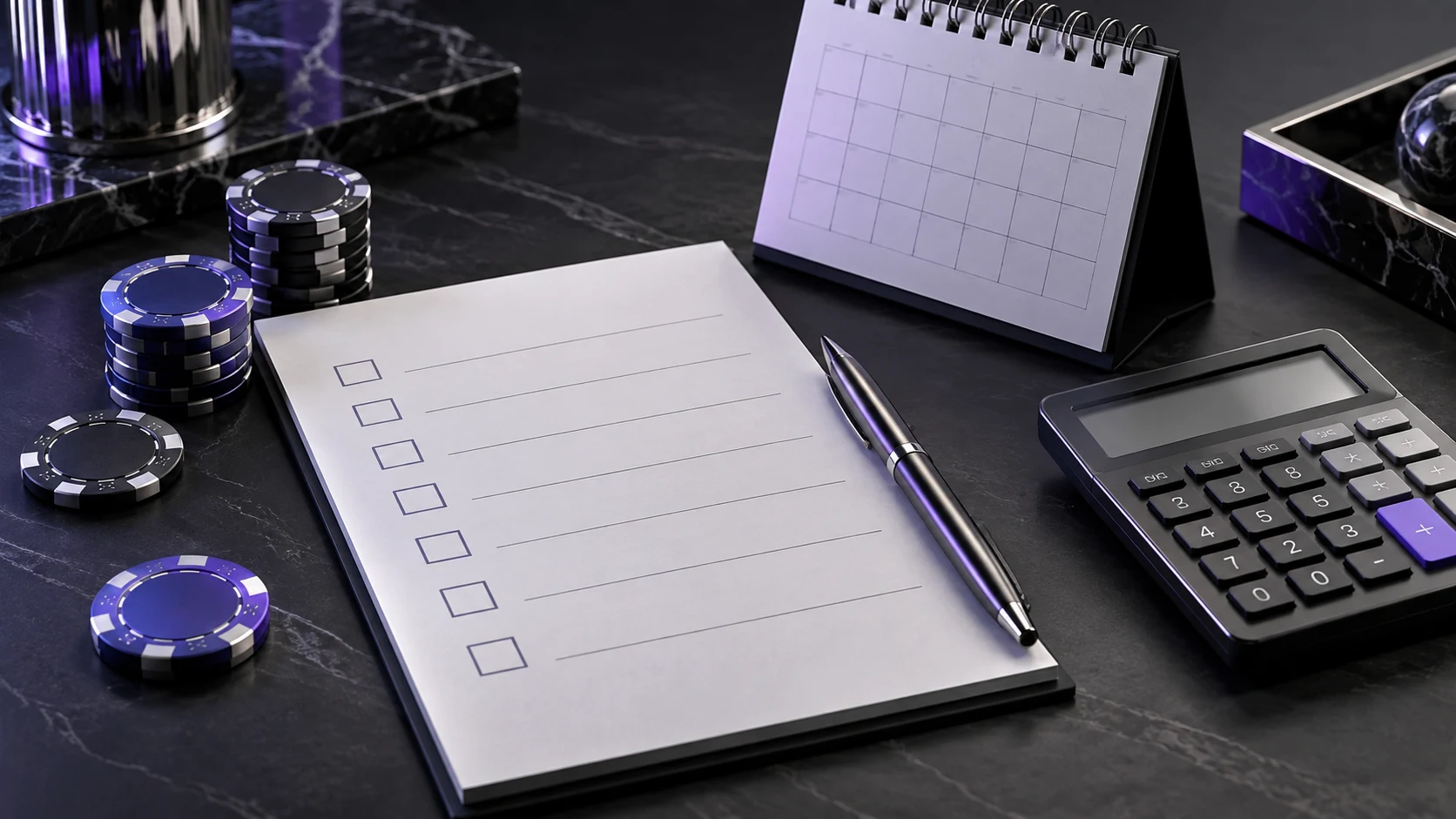 Пин Ап казино — бонусные условия, срок и расчёт оборота Пин Ап казино — лист с условным списком условий рядом с календарём и калькулятором